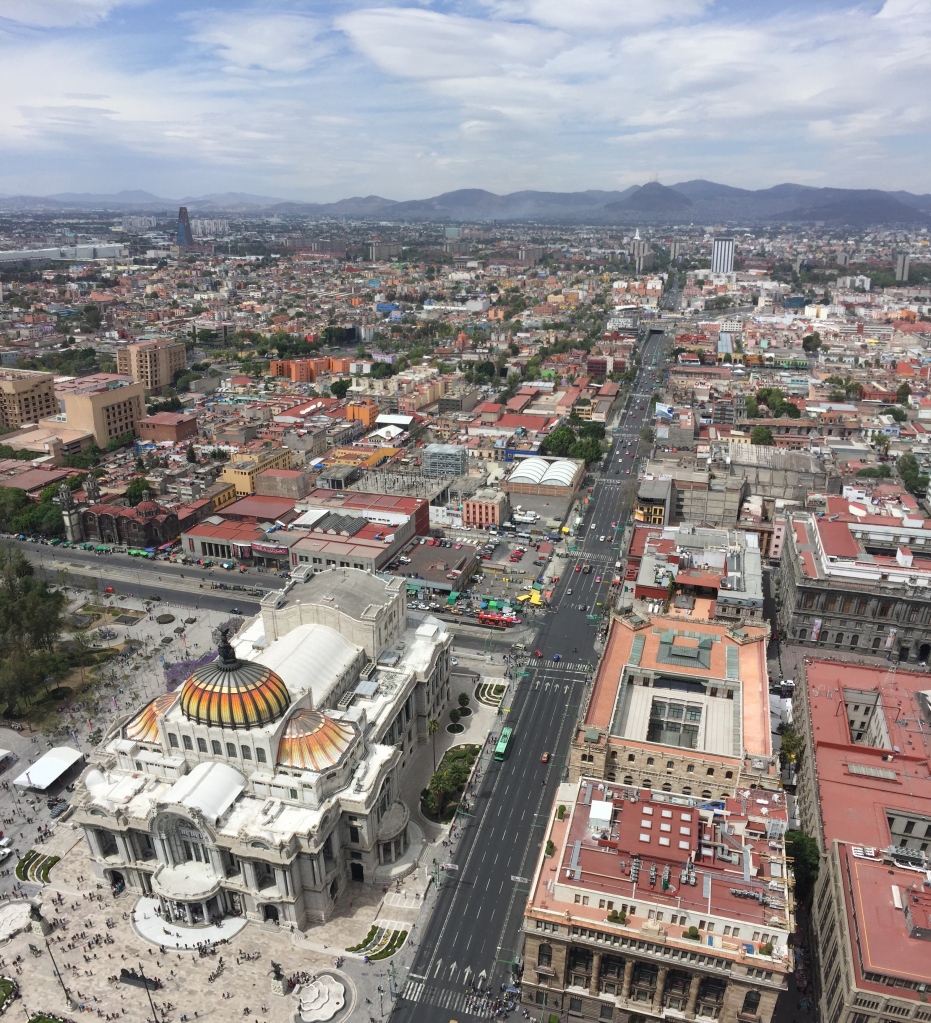 Aerial view of Mexico City.