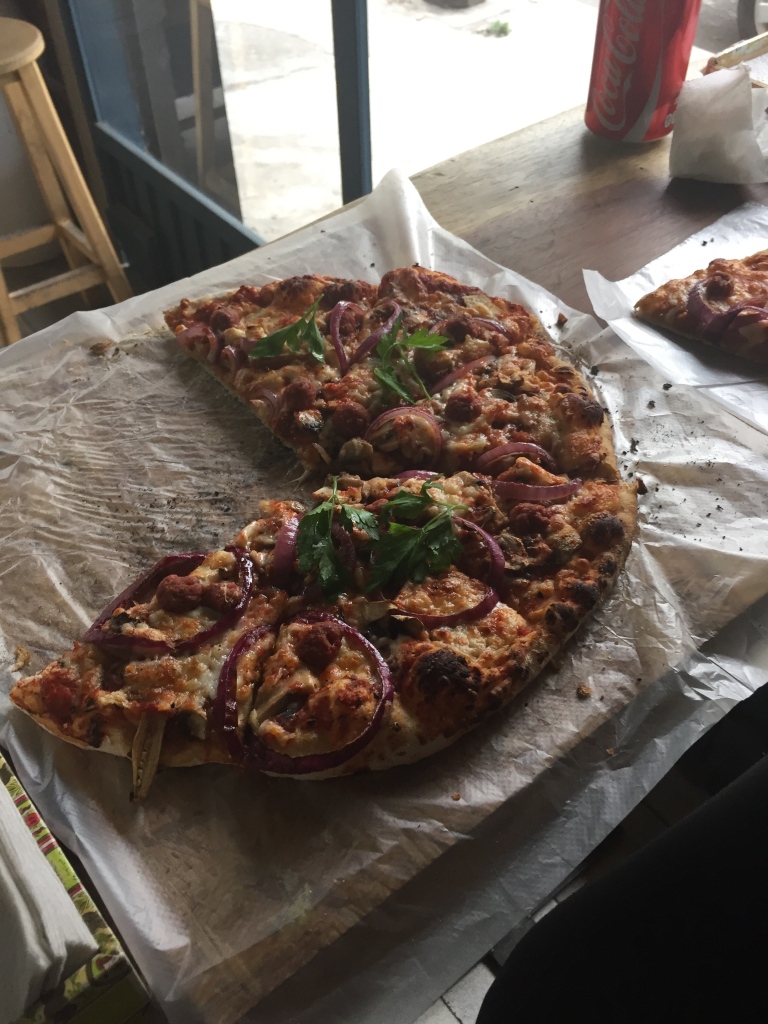 A pizza ordered in Mexico City.