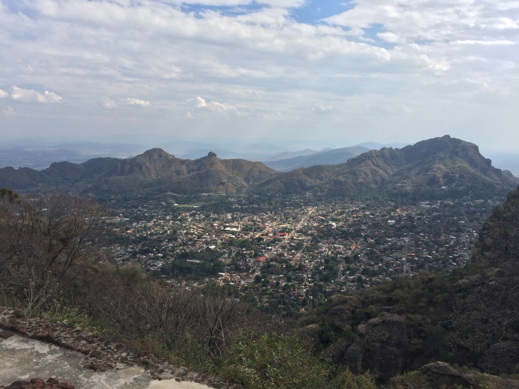 View of Tepoztlan from above.