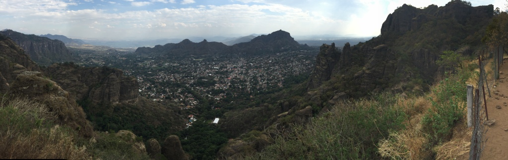 Panoramic view of Tepoztlan.
