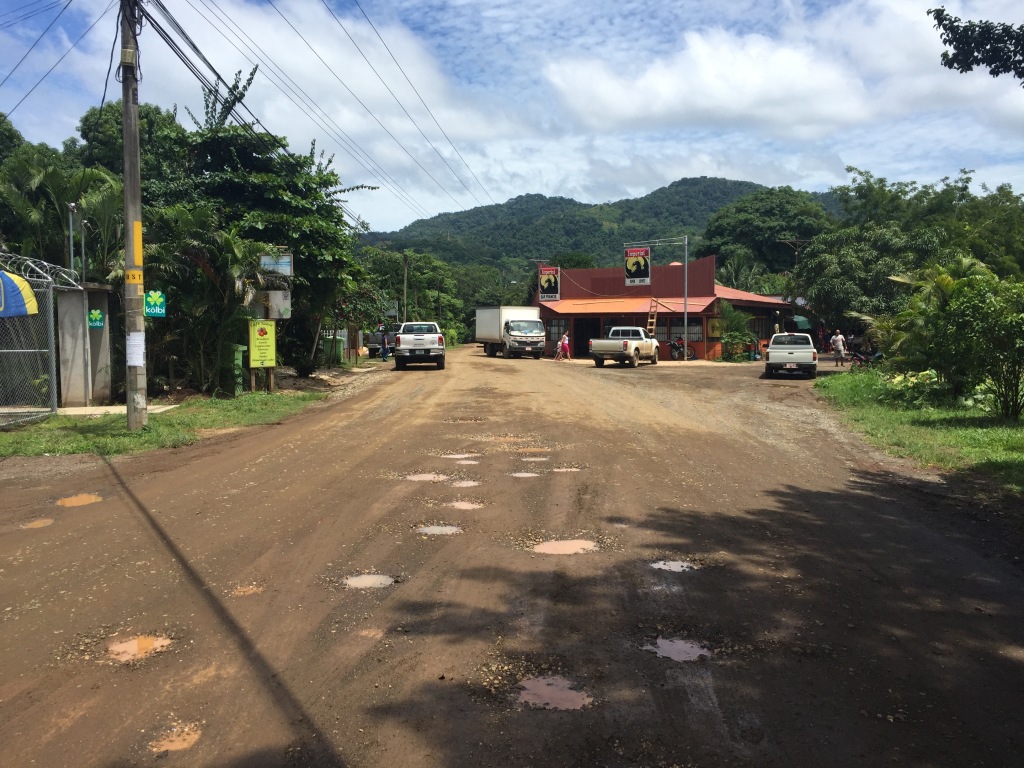A dirt road in the mountains of Costa Rica's Nicoya peninsula.