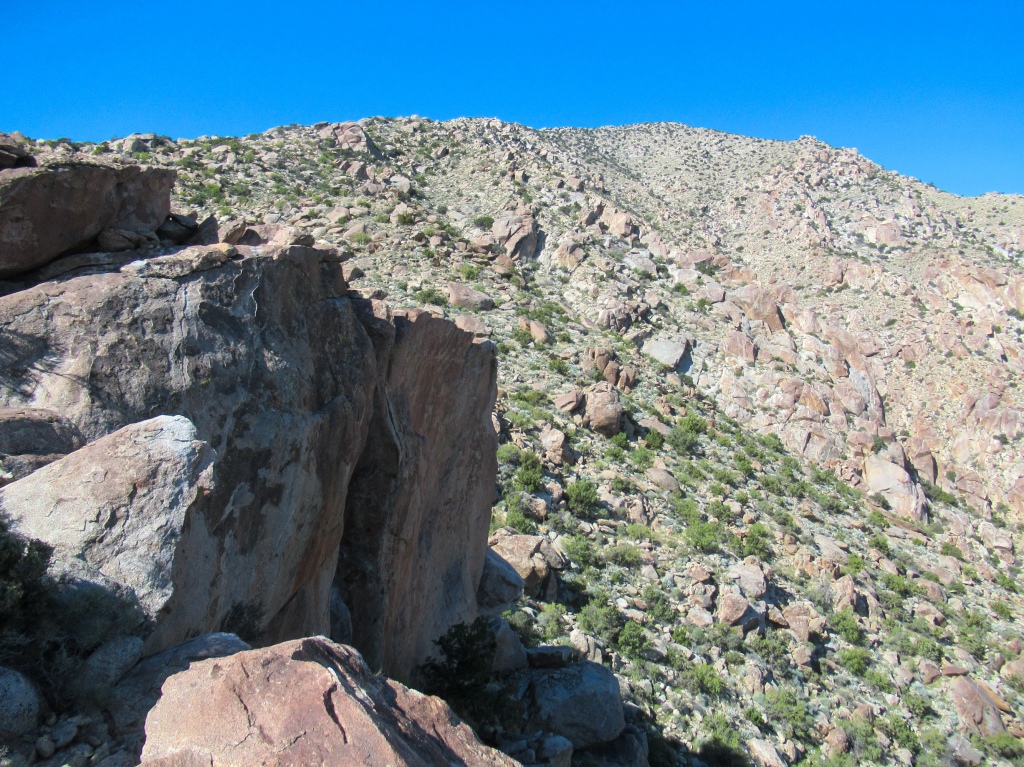 Granite slabs on the route to San Ysidro Mountain.
