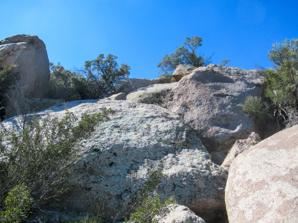 Boulders near the peak of San Ysidro Mountain.