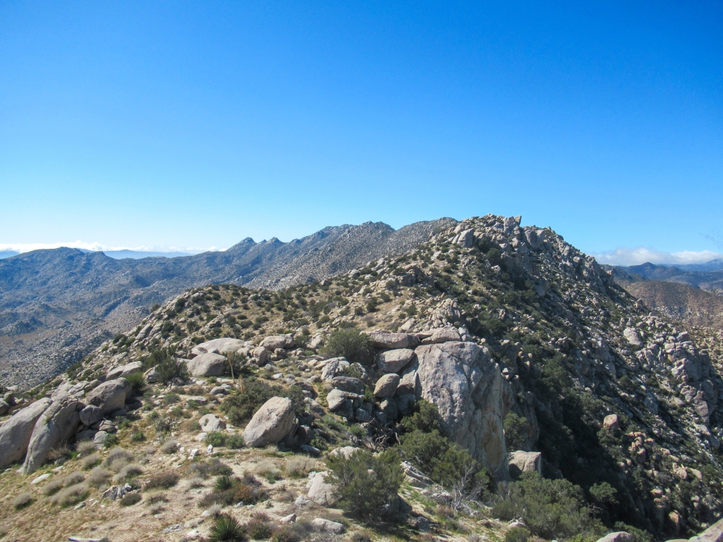 Views of the San Ysidro mountains ridge.
