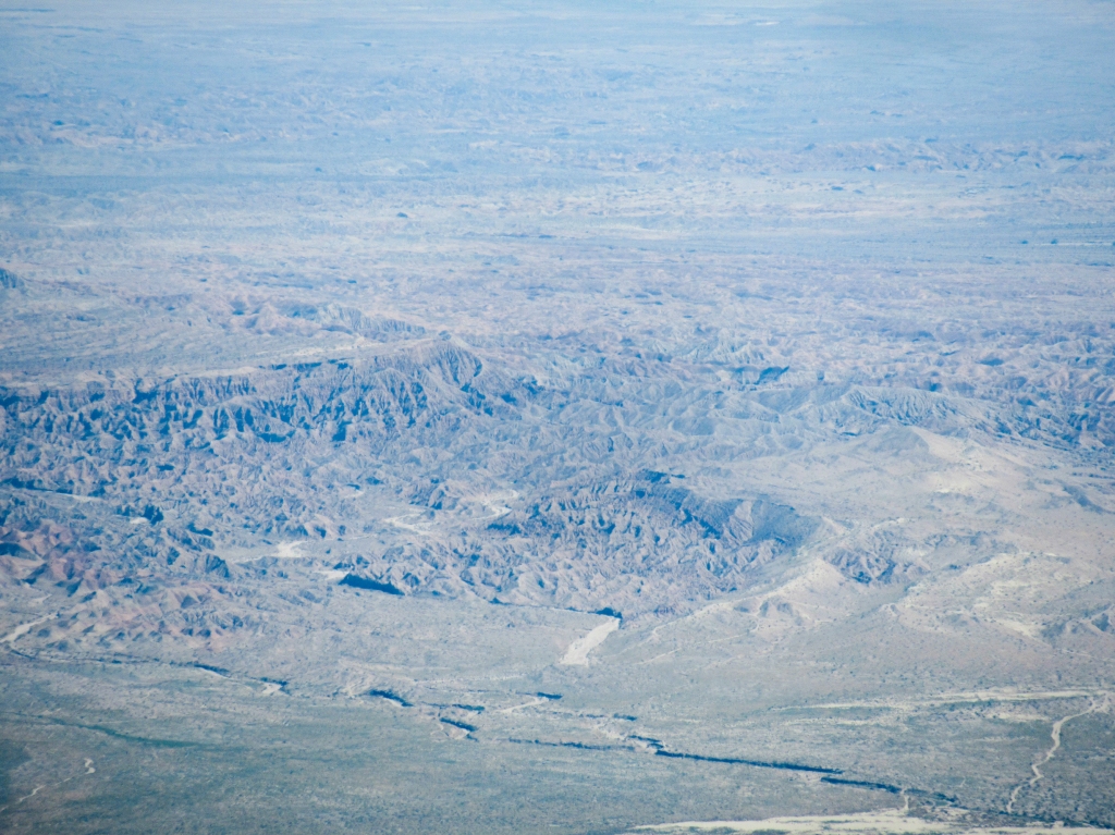 The Borrego badlands as seen from San Ysidro Mountain.