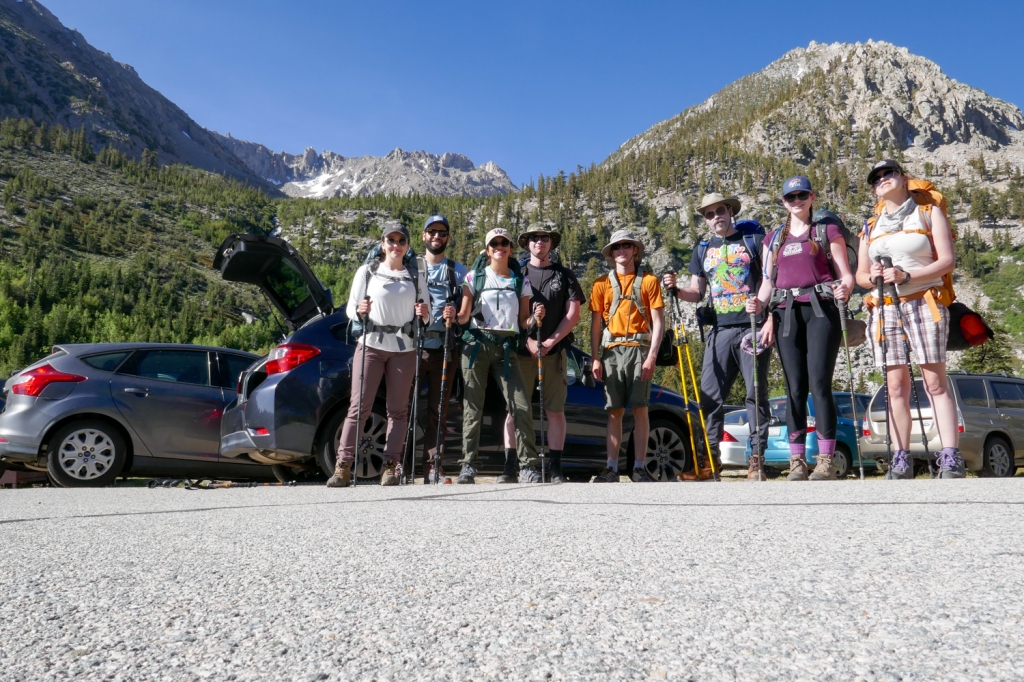 Onion Valley Campground start to backpacking trip.
